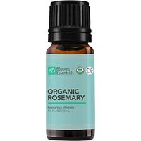 Bloomy Essentials Organic Rosemary Essential Oil 10 mL (1/3 oz) - Hair Growth, Anti Aging Antioxidant, Natural Skin Care for Acne and Wrinkles - 100% Pure, Undiluted, Therapeutic Grade
