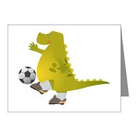Note Card Dinosaur Playing Soccer