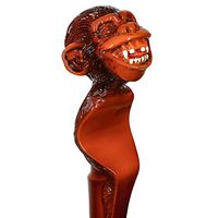 Fancy Cute Monkey Walking Stick Cute Chimpanzee Cane for Men Women Ladies Gentleman Top Knob Handle Wooden Shaft 36 inches Brown