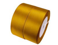 ATRibbons 50 Yards 1-1/2 inch Wide Satin Ribbon Perfect for Wedding,Handmade Bows and Gift Wrapping,25 Yards/Roll x 2 Rolls (Ginger)