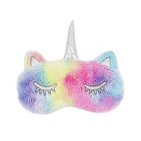 RARITYUS Cute Unicorn Sleep Eye Mask for Sleeping Soft Plush Eyeshade for Women Girls Kids Home Sleeping Traveling