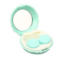 Hot Sale!Elevin(TM)2017 Cute Macarons Colors Mini Contact Lens Case Box Travel Kit Storage Holder Easy Carry Mirror Container (Blue)