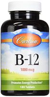 Carlson Labs B-12-SL, 1000mcg, 180 Chewable Tablets