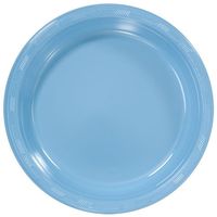 Hanna K. Signature Collection 50 Count Plastic Plate, 10-Inch, Light Blue