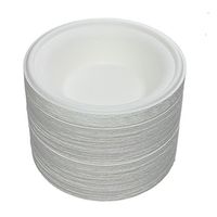 Benail 150 Pack 12 oz Round Disposable Bowls Eco-friendly 100% Natural Sugarcane Biodegradable Compostable Bagasse Tree Free and Plastic Free (150)