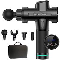 WeutouKing Muscle Massage Gun, Massage Gun Upgraded Body Relax Deep Tissue Massager Professional Hand Held Percussion Massager Ultra Quiet 24V 20 Speeds Level 6 Massage Heads