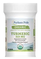 Puritan's Pride Organic Turmeric Extract, 315 mg, 30 Tablets