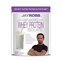 Jay Robb Whey Unflavored Isolate Protein Powder, Low Carb, Keto, Vegetarian, Gluten Free, Lactose Free, No Sugar Added, No Fat, No Soy, Nothing Artificial, Non-GMO, Best-Tasting (24 oz)