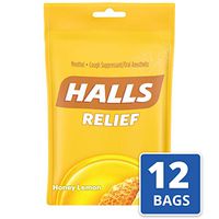 HALLS Honey Lemon Cough DropsIncludes one 30 ct. bag of HALLS Honey Lemon Flavor Cough Drops.