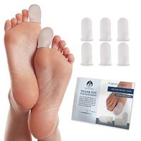Dr. Frederick's Original Gel Toe Caps - 6 Pieces - Big Toe Guards for Protection of Ingrown Toenails, Corns, Calluses, Blisters, and More - Large