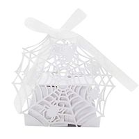 Halloween Trick-or-Treat Candy Bag, 10 pcs Halloween Candy Bag Snack Packet,Paintable Cake Box, Snack Box, DIY Gift Bags,Treat Bag, Children Household Garden Home Party Decor