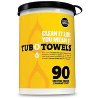 TW90 Heavy-Duty 10" x 12" Size Multi-Surface Cleaning Wipes, 90 Count Per Canister (90 Towel Can (10" x 12" wipes) (2-Pack))