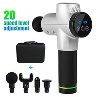 zinnor Muscle Massager Handheld Deep Tissue Massager Massage Gun for Pain Relief, with 20 Adjustable Speed, 4 Massage Heads