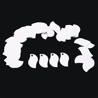 Hi-Unique 100 Pcs Leaf-Shaped Kraft Paper Gift Tags - Perfect for DIY Arts and Crafts, Wedding Christmas Thanksgiving and Holiday,White