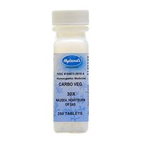 Hyland's Carbo Veg. 30X Tablets, Natural Homeopathic Relief of Nausea, Heartburn or Gas, 250 Count