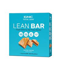 GNC Total Lean Lean Bar - Salted Toffee, 5 Bars, Hunger-Satisfying and High-Protein Snack Bar