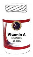 Vitamin A (Emulsified Dry) 25,000 IU 100 Capsules # BioPower Nutrition