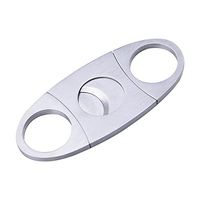 Silver Cigar Cutter Stainless Steel Guillotine Double Cut Blade with Gift Bag