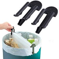 4PCS/Set Trash Can Clamp Plastic Garbage Bag Clip Fixed Waste Bin Bag Holder Rubbish Clip Food Storage Bag Clip Snack Sealing