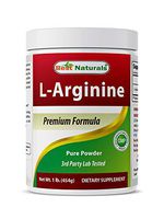 Best Naturals L-Arginine Powder 1 Pound - Pure Pharmaceutical Grade Free Form - Best Amino Acid Arginine Supplements for Women & Man - Promotes Circulation and Supports Cardiovascular Health