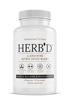 HERB’D L-ARGININE Nitric Oxide Supplement with L Arginine & L Citrulline for Muscle Growth, Pumps, Vascularity, Energy - Extra Strength Pre Workout N.O. Booster & Muscle Builder - 60 Veggie Pills