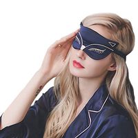Eforstore Respirable Eye Female Silk Sleep Eye Cute Cartoon Little Fox Embroidery Glasses Shading