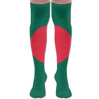 MASDUIH Flag Of Bangladesh Dresses Knee Thighs Stockings Running Thighs Socks.