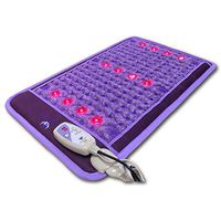 Ereada Far Infrared Amethyst Mat - Mini 31"L x 20"W - 86°-158°F FIR Heating Pad - Permanent Magnets + PEMF + Negative Ions + Red Light Therapy - Natural Crystals - Original FDA Reg Korean Manufacturer