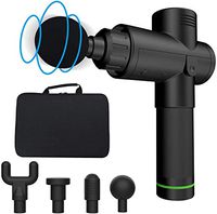 Massage Gun Muscle Massager Deep Tissue Percussion Portable Handheld Electric Body Massager Featuring Quiet Glide Technology- Includes 4 Massage Heads