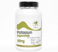 Potassium Asporotate 99mg ~ 200 Capsules - No Additives ~ Naturetition Supplements