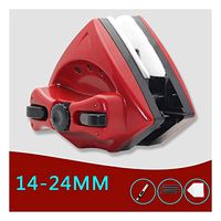 QIANZICAI Glass cleaner, glass cleaner, three-layer double-layer hollow strong magnetic window artifact. Electromagnetic Cleaning Glassware (Color : Red 14-24mm)