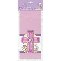 UNIQUE PARTY Sacred Cross Cello Bags (Pack of 20) (One Size) (Pink)