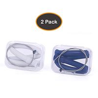 Reusable Collapsible Silicone Straws Extra Long 10 inch – Eco-Friendly Folding BPA-Free Food-Graded for Family Vacation Travel Easy Carrying Flat Case 2 Pack Navy & Gray