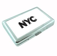 NYC R1 Hip Silver Cigarette Case Id Holder Metal Wallet 4" X 2.75" RFID Protection