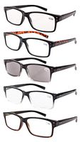 Reading Glasses 5-pack for Men and Women Includes Full Readers Sunglasses +2.5