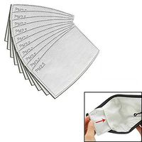 jewelry zheng PM2.5 Activated Carbon Filter Insert 5 Layers Protective Medium (10pcs+1Mask)