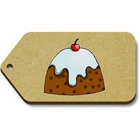 Azeeda 10 x 'Christmas Pudding' 66mm x 34mm Gift Tags (TG00087239)