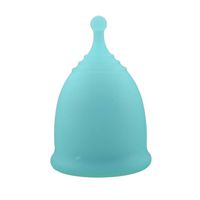 Academyus Reusable Silicone Mestrual Cup Soft Women Period Cups Feminine Hygiene Protection Blue L