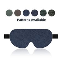 Cozicroo Sleep Eye Mask, Upgraded 3D Contoured Eye Mask with Adjustable Strap and Delicate Pattern, Comfortable Cotton Mask for Sleeping, Create Total Darkness, Light Denim