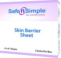 Safe n' Simple Skin Barrier Sheet, 4 Inch x 4 Inch, 5 Count by Safe n' Simple