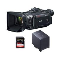 Canon XF-400 4K UHD High Definition Professional Camcorder with HDMI 2.0 Output - Bundle BP-828 Lithium-Ion Battery Pack, SanDisk Extreme PRO 256GB U3 SDXC Memory Card