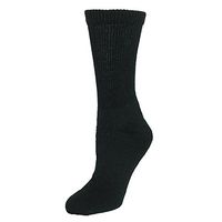 CTM Women's Diabetic Crew Socks (3 Pair Pack), Black