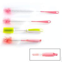 Bottle Brushes for Cleaning - 4 Pcs of Silicone and Vinyl Tube Bottle Brush Set | Nipple Cleaning Brush, Narrow Neck Bottle Brush, Long Handle, BPA Free, Dishwasher Safe