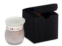 BLACK Gift Boxes 3 x 3 x 3"100% Recycled Pinstripe - 1 Pc Box (1 unit, 100 pack per unit.)