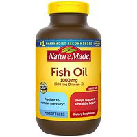 Nature Made Fish Oil 1000 mg Softgels, 250 Count Value Size for Heart Health† (Packaging May Vary)