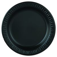 Dart 9PBQR 9 in Black Laminated Foam Plate (Case of 500)
