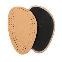 Healifty Ball of Foot Cushions for Heels Half Insoles Comfortable Leather & Latex Inserts Front Insole Shoe Pad Cushion Holes Design Size S (Yellow)