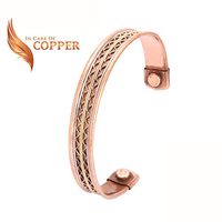 Copper Therapy Elegant Stunning Copper Magnetic Bracelet Copper Bangle for Arthritis Magnetic Bracelet Therapy