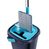 360° Rotary Mop Mop Stainless Steel Mop Stick Hand-free Household Lazy Wipe Artifact Dry and Wet Mop Object Artifact Mop Set Professional Microfiber Flat Mop