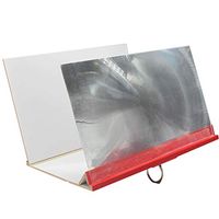 ElectroOptix 3D Mobile Phone Screen Magnifying Glass 8 Inch Foldable Mobile Phone Holder HD Movie Video Bracket for All Smartphones,Red